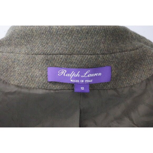 Ralph Lauren Purple Label RLPL Green Tweed Norfolk Cashmere Blend Jacket 12 NEW - Picture 6 of 7